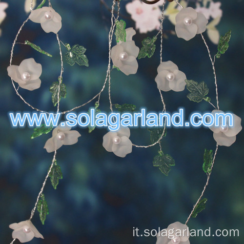 Rami di albero di corda di ghirlanda di fiori acrilici in rilievo